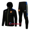 Manchester United Champions League Training Hupparitakki Sarja 2022-23 Musta - Miesten